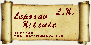 Leposav Milinić vizit kartica